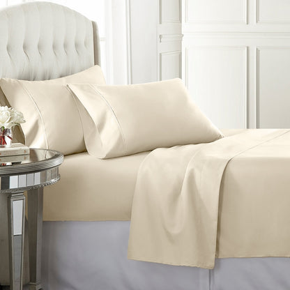 Solid Rayon from Bamboo Cotton Sheet Sets - 600 Thread Count combining style and comfort